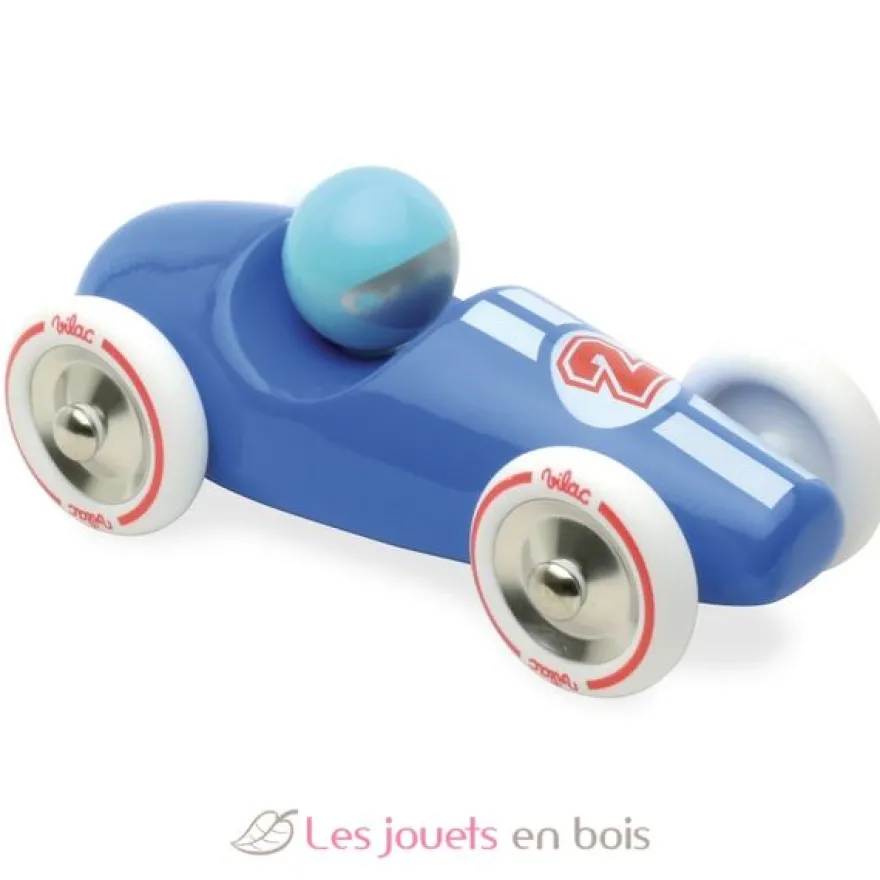 Voiture de course GM bleue - Vilac