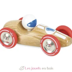 Voiture de course GM bois naturel - Vilac