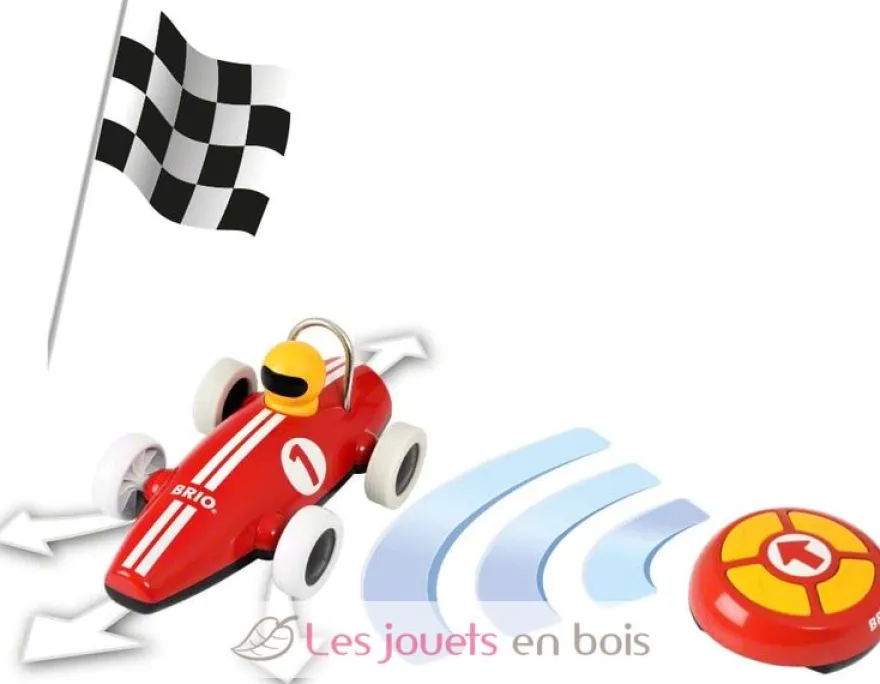Voiture de course radiocommandée rouge - Brio