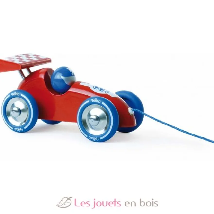 Voiture de course rouge et bleue - Vilac