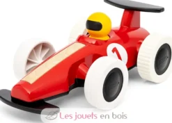 Voiture de course à rétrofriction rouge Brio