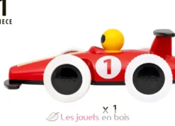 Voiture de course à rétrofriction rouge Brio