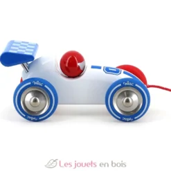 Voiture de course à traîner blanche - Vilac