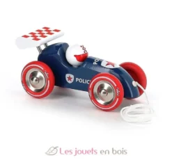 Voiture de course à traîner Police - Vilac