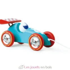 Voiture de course turquoise et rouge - Vilac