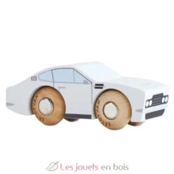 Voiture en bois Aaron No 6 blanche - Le Toy Van