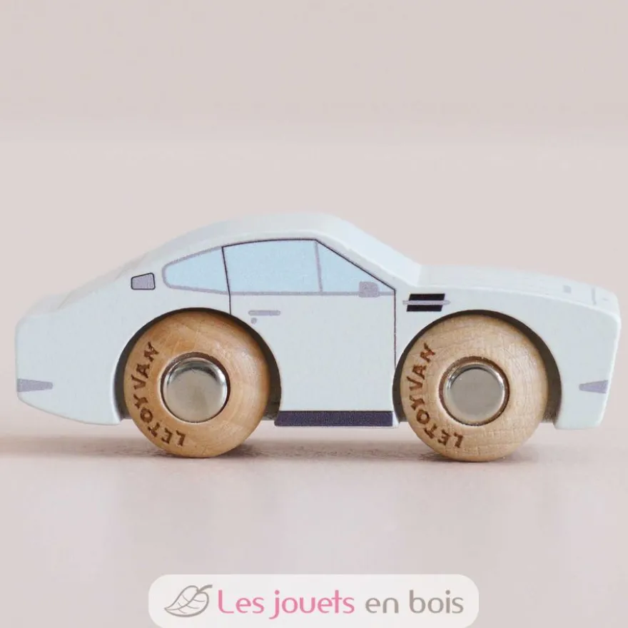 Voiture en bois Aaron No 6 blanche - Le Toy Van