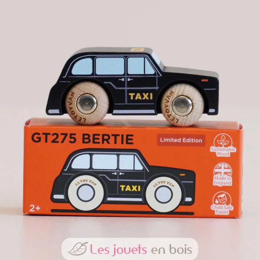 Voiture en bois Bertie No 45 noire - Le Toy Van