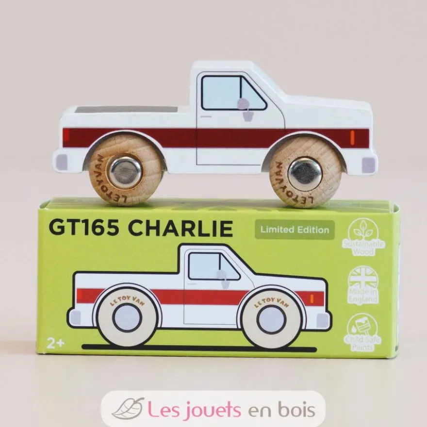 Voiture en bois Charlie No 30 blanche - Le Toy Van