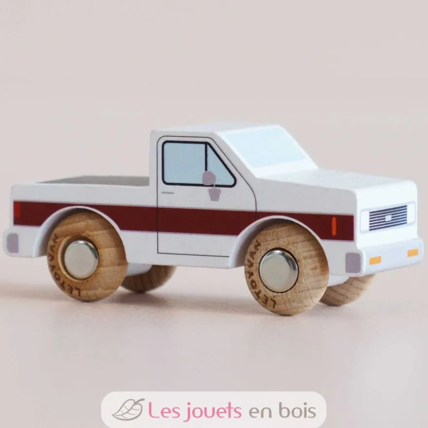 Voiture en bois Charlie No 30 blanche - Le Toy Van