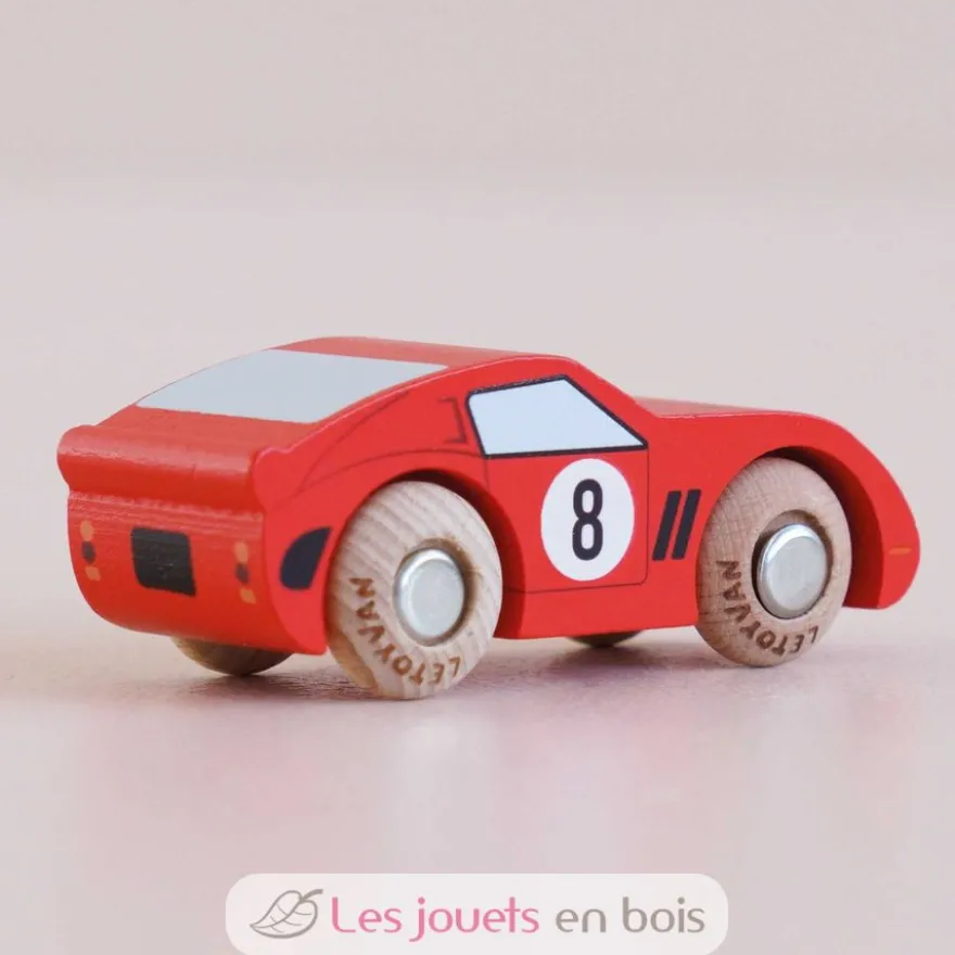 Voiture en bois Finley No 4 rouge - Le Toy Van