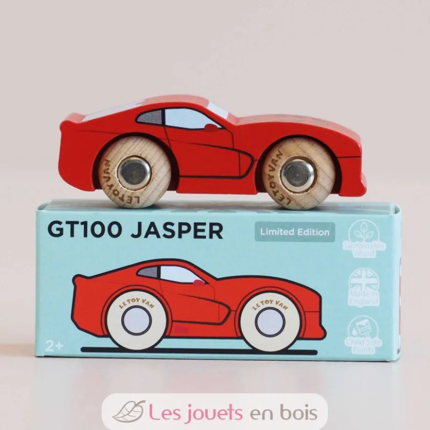 Voiture en bois Jasper No 18 rouge - Le Toy Van