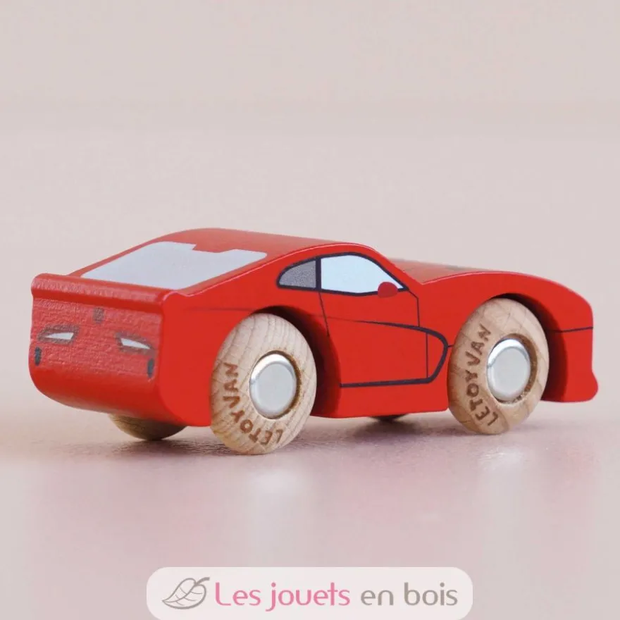 Voiture en bois Jasper No 18 rouge - Le Toy Van