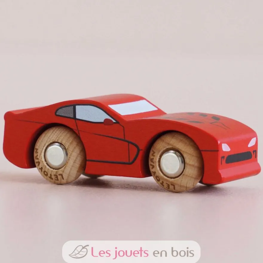 Voiture en bois Jasper No 18 rouge - Le Toy Van