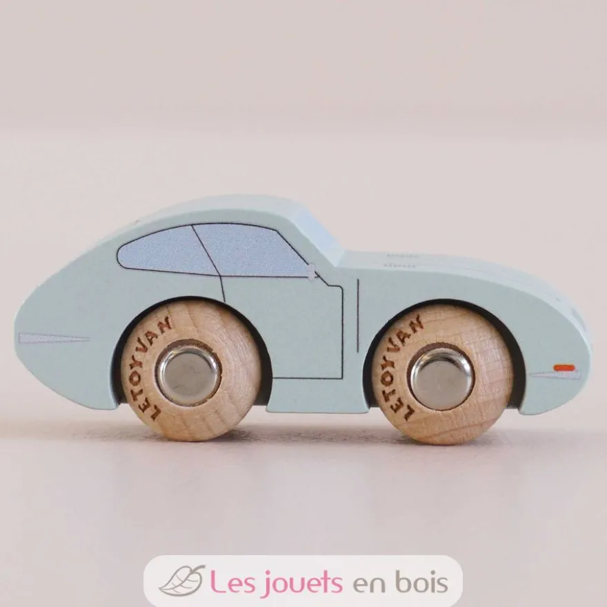 Voiture en bois Jude No 2 bleue claire - Le Toy Van