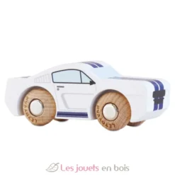 Voiture en bois Maverick No 17 blanche - Le Toy Van