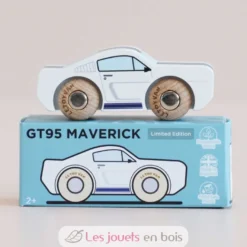 Voiture en bois Maverick No 17 blanche - Le Toy Van