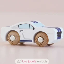 Voiture en bois Maverick No 17 blanche - Le Toy Van