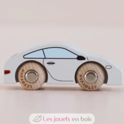 Voiture en bois Poppy No 16 blanche - Le Toy Van