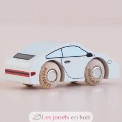 Voiture en bois Poppy No 16 blanche - Le Toy Van