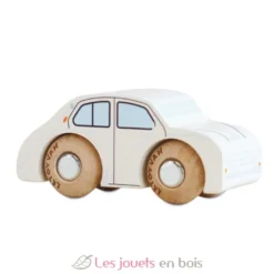 Voiture en bois René No 20 blanche - Le Toy Van
