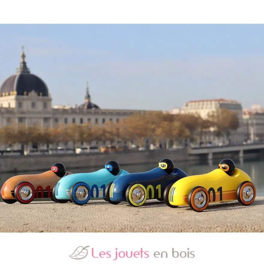 Voiture Old sport Compet’ bois naturel - Vilac