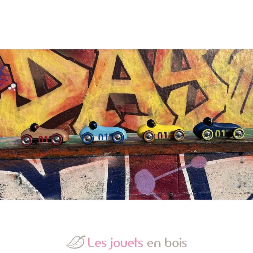 Voiture Old sport Compet’ bois naturel - Vilac