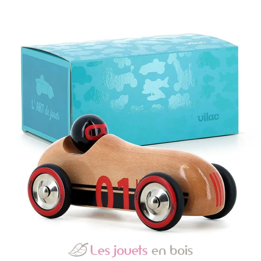 Voiture Old sport Compet’ bois naturel - Vilac
