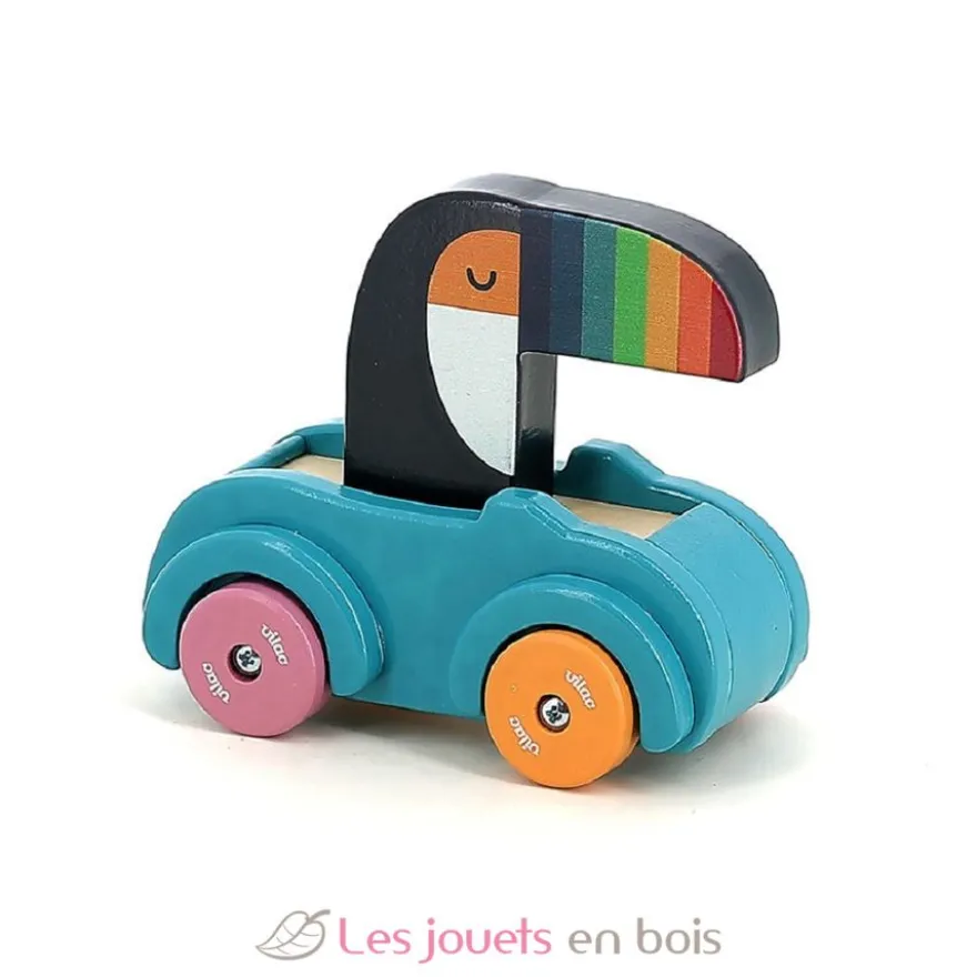 Voiture pouet pouet Toucan bleue - Vilac