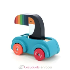 Voiture pouet pouet Toucan bleue - Vilac