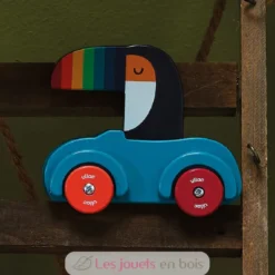 Voiture pouet pouet Toucan bleue - Vilac