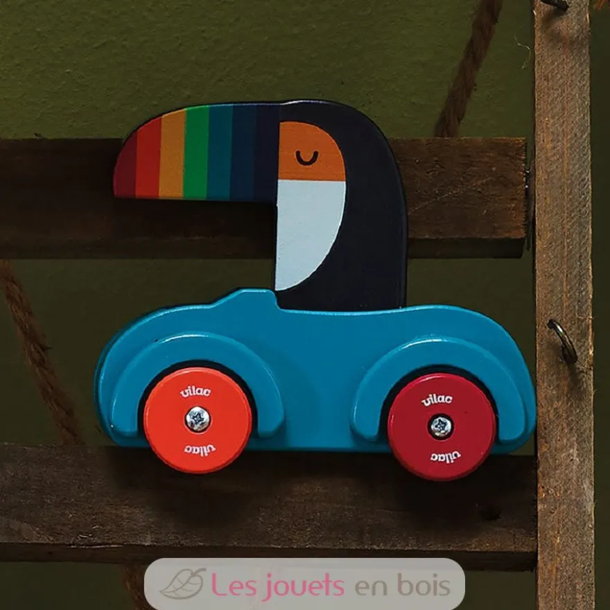 Voiture pouet pouet Toucan bleue - Vilac