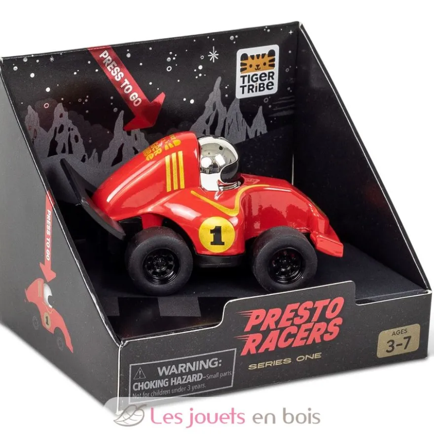 Voiture Presto Racers Flash rouge - Métal et plastique - Tiger Tribe