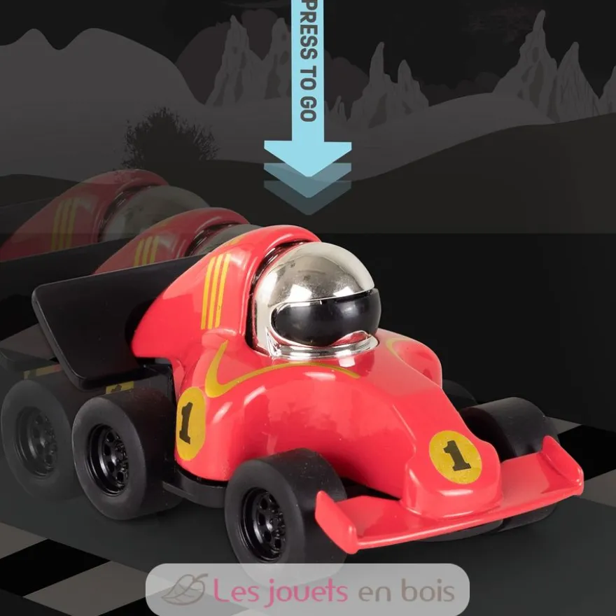 Voiture Presto Racers Flash rouge - Métal et plastique - Tiger Tribe