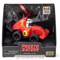 Voiture Presto Racers Flash rouge - Métal et plastique - Tiger Tribe