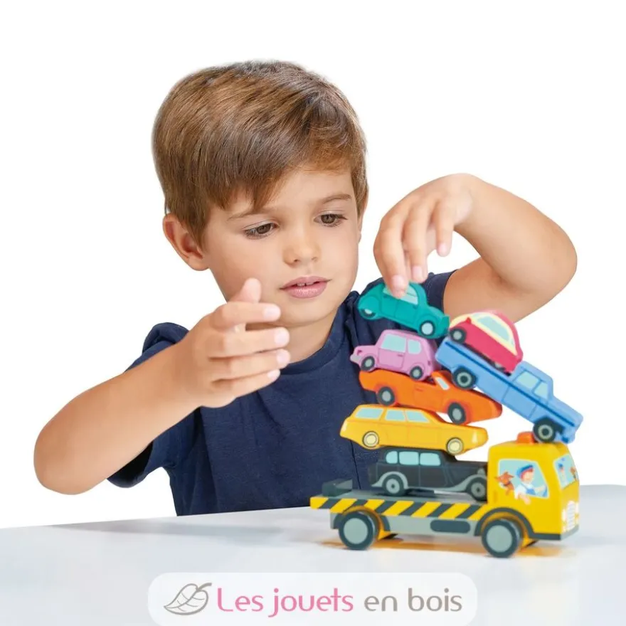 Voitures à empiler multicolores - Tender Leaf Toys