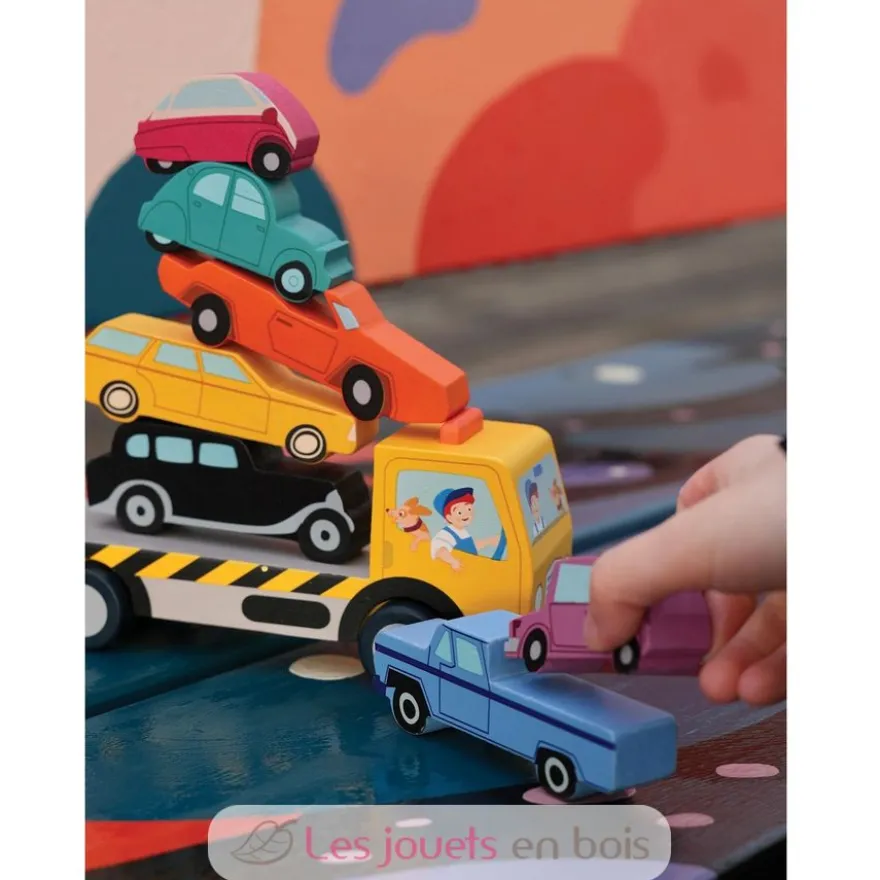 Voitures à empiler multicolores - Tender Leaf Toys