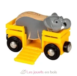 Wagon transporteur d'éléphant - Brio