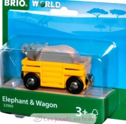 Wagon transporteur d'éléphant - Brio