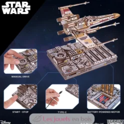 X-Wing de Luke Skywalker - Puzzle 3D mécanique en bois - Ugears