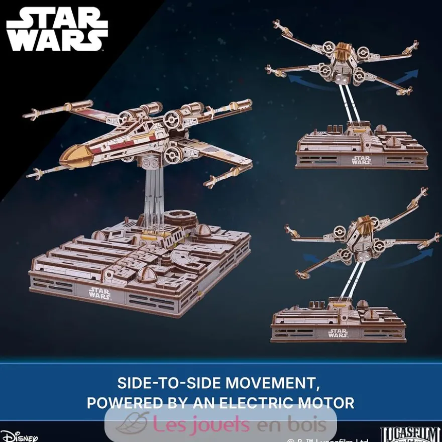 X-Wing de Luke Skywalker - Puzzle 3D mécanique en bois - Ugears