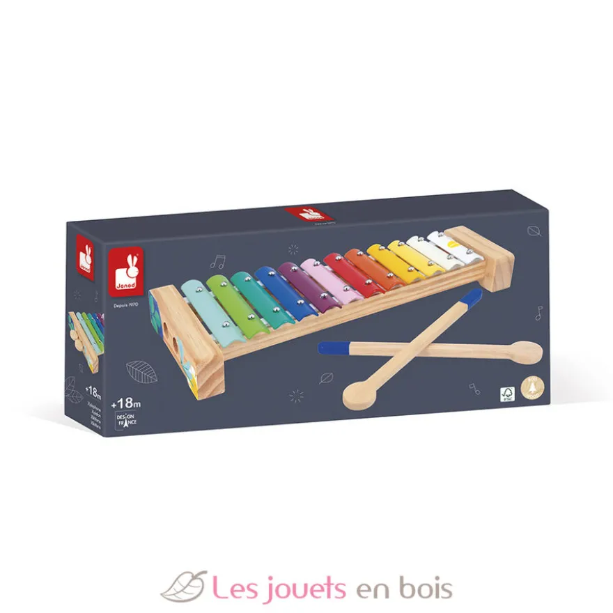 Xylophone en bois et métal Gioia - Janod