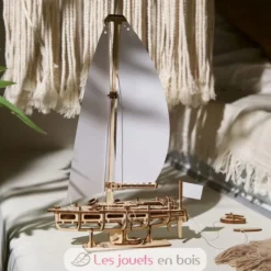 Yacht beauté de l'océan - Puzzle 3D mécanique en bois - Ugears